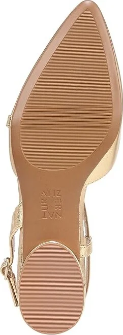 Naturalizer Hawaii Pointed Toe Slingback Flats Women's Sandals Dark Gold Leather : 7.5 M (B) - Image 3