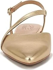 Naturalizer Hawaii Pointed Toe Slingback Flats Women's Sandals Dark Gold Leather : 7.5 M (B) - Image 5