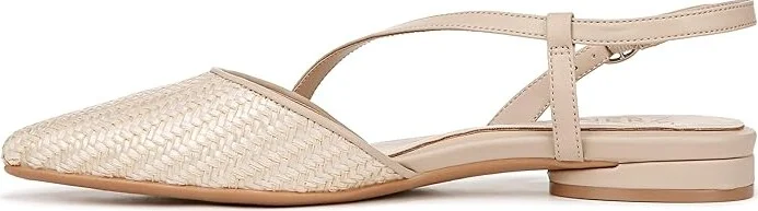 Naturalizer Hawaii Pointed Toe Slingback Flats Women's Sandals Opal Natural/Tan Fabric : 6.5 M (B), Leather - Image 6