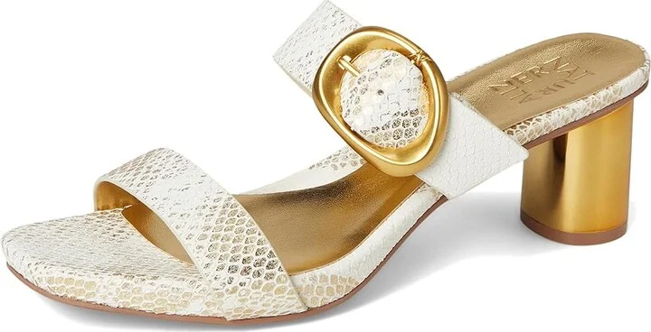 Naturalizer Ida Women's Wedge Shoes White Gold Snake Print Leather : 6 W (C) - Image 5