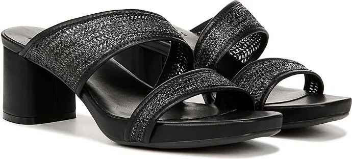 Naturalizer Inez2 Slides Women's Sandals Black Fabric : 7 W (C), Rubber/Synthetic