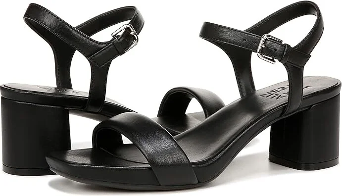 Naturalizer Izzy Ankle Straps Women's Sandals Black Leather : 9 W (C) - Image 5