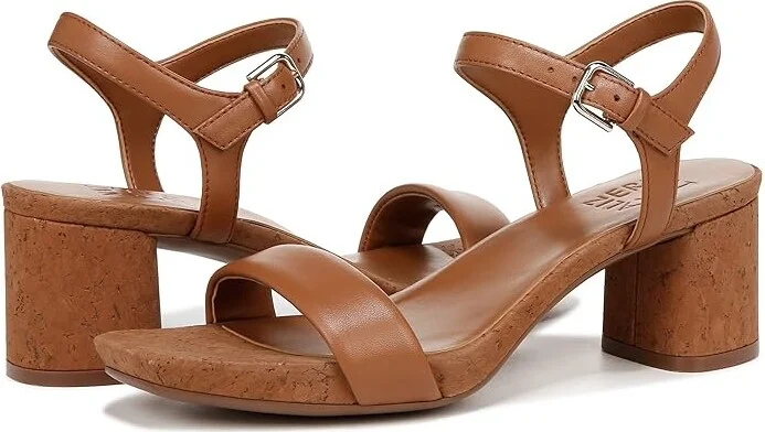 Naturalizer Izzy Ankle Straps Women's Sandals English Tea Leather : 11 W (C) - Image 5