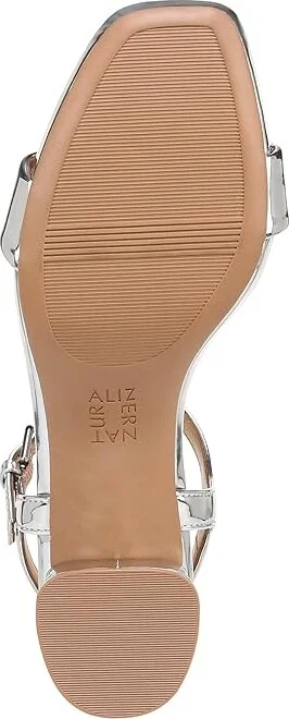 Naturalizer Izzy Ankle Straps Women's Sandals Silver Faux Leather : 6.5 W (C) - Image 3