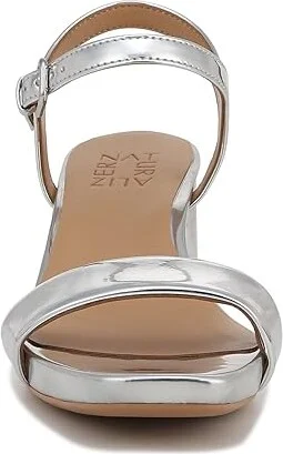 Naturalizer Izzy Ankle Straps Women's Sandals Silver Faux Leather : 6.5 W (C) - Image 7