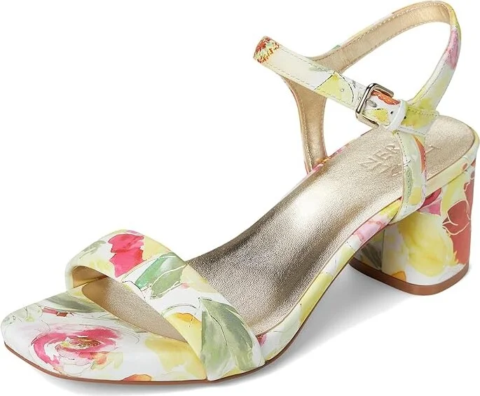 Naturalizer Izzy Women's Sandals Sunlight Yellow Floral Leather : 7 M (B) - Image 5