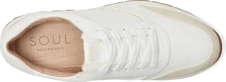 Naturalizer Jackson Oxfords Women's Shoes White/Beige Faux Leather : 8 W (C) - Image 2