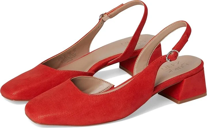 Naturalizer Jayla High Women's Heels Maserati Red Suede : 9.5 M (B), Leather/Rubber