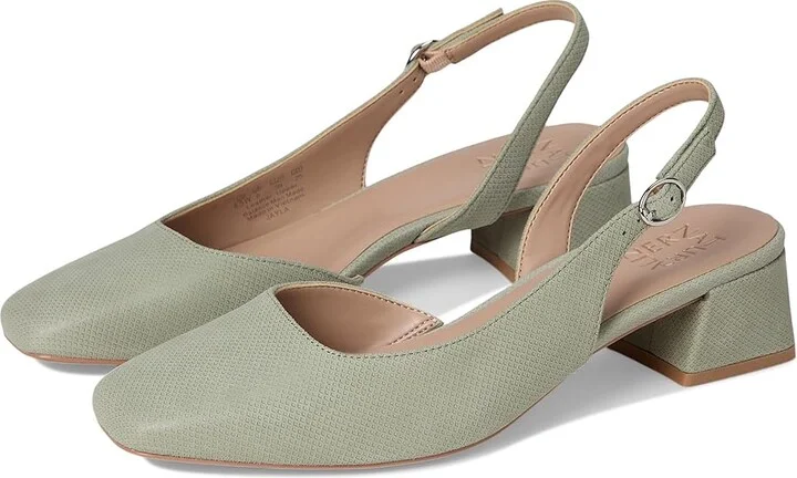 Naturalizer Jayla High Women's Heels Pistachio Green Leather : 6 W (C), Leather/Rubber