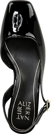 Naturalizer Jayla Low Heel Slingback Dress Shoes Women's Sandals Black Faux Leather : 6 M (B) - Image 2