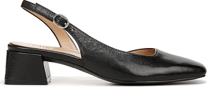 Naturalizer Jayla Low Heel Slingback Dress Shoes Women's Sandals Black Leather : 7 M (B) - Image 7