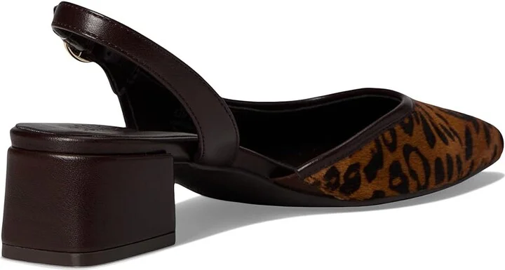 Naturalizer Jayla Low Heel Slingback Dress Shoes Women's Sandals Brown Leather : 10 M (B) - Image 4