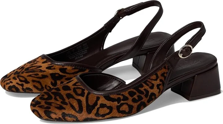 Naturalizer Jayla Low Heel Slingback Dress Shoes Women's Sandals Brown Leather : 10 M (B)