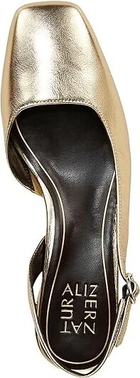 Naturalizer Jayla Low Heel Slingback Dress Shoes Women's Sandals Dark Gold Leather : 5.5 M (B) - Image 2