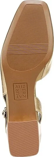 Naturalizer Jayla Low Heel Slingback Dress Shoes Women's Sandals Dark Gold Leather : 5.5 M (B) - Image 3