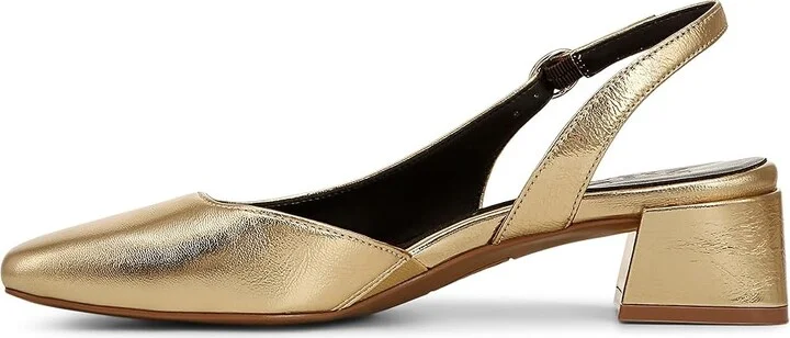 Naturalizer Jayla Low Heel Slingback Dress Shoes Women's Sandals Dark Gold Leather : 5.5 M (B) - Image 6