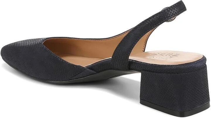 Naturalizer Jayla Low Heel Slingback Dress Shoes Women's Sandals Istmo Navy Leather : 9.5 M (B) - Image 4