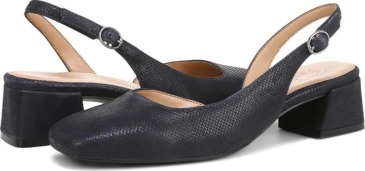 Naturalizer Jayla Low Heel Slingback Dress Shoes Women's Sandals Istmo Navy Leather : 9.5 M (B) - Image 5