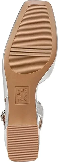 Naturalizer Jayla Low Heel Slingback Dress Shoes Women's Sandals Silver Leather : 5 M (B) - Image 3