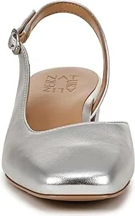Naturalizer Jayla Low Heel Slingback Dress Shoes Women's Sandals Silver Leather : 5 M (B) - Image 5
