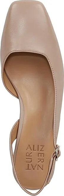 Naturalizer Jayla Low Heel Slingback Dress Shoes Women's Sandals Warm Fawn Tan Leather : 6 W (C) - Image 2