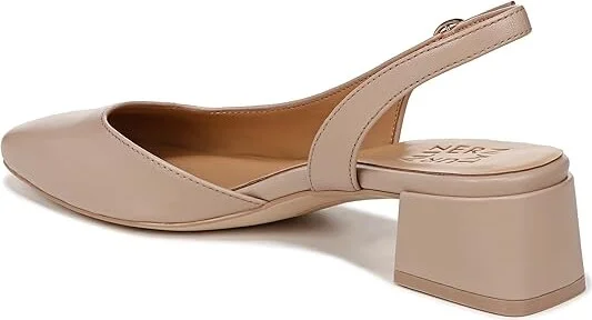 Naturalizer Jayla Low Heel Slingback Dress Shoes Women's Sandals Warm Fawn Tan Leather : 6 W (C) - Image 4