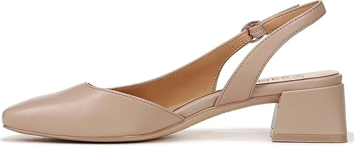 Naturalizer Jayla Low Heel Slingback Dress Shoes Women's Sandals Warm Fawn Tan Leather : 6 W (C) - Image 6