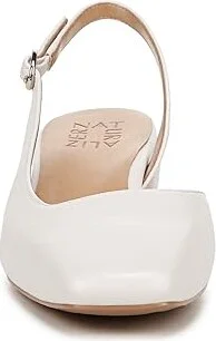 Naturalizer Jayla Low Heel Slingback Dress Shoes Women's Sandals Warm White : 7.5 W (C), Leather - Image 5