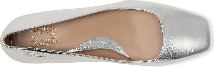 Naturalizer Jayla Pump High Women's Heels Silver Leather : 11 M (B), Leather/Rubber - Image 2