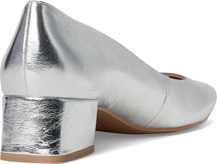 Naturalizer Jayla Pump High Women's Heels Silver Leather : 11 M (B), Leather/Rubber - Image 4