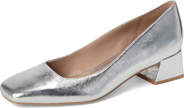 Naturalizer Jayla Pump High Women's Heels Silver Leather : 11 M (B), Leather/Rubber - Image 5
