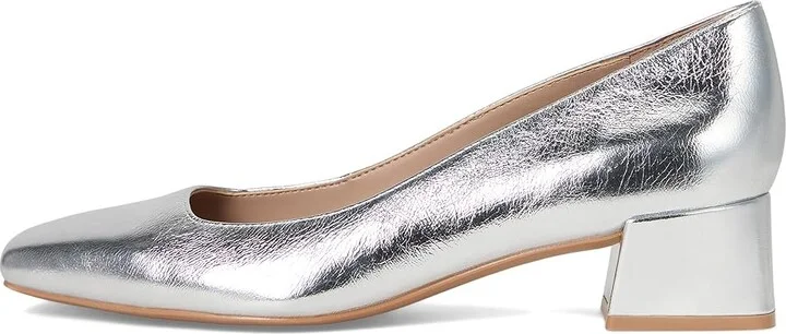 Naturalizer Jayla Pump High Women's Heels Silver Leather : 11 M (B), Leather/Rubber - Image 6