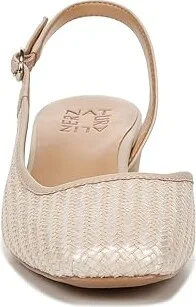 Naturalizer Jayla2 Slingbacks Women's Sandals Beige Woven Fabric : 9 W (C), Leather - Image 5