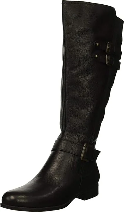 Naturalizer Jessie Wide Calf Women's Boots Black Wide Calf Leather : 7 M (B) - Image 2