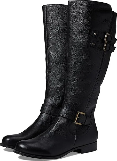 Black Wide Calf Leather
