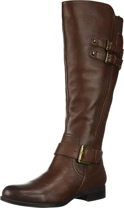 Naturalizer Jessie Wide Calf Women's Boots Chocolate Wide Calf Leather : 7 M (B) - Image 2