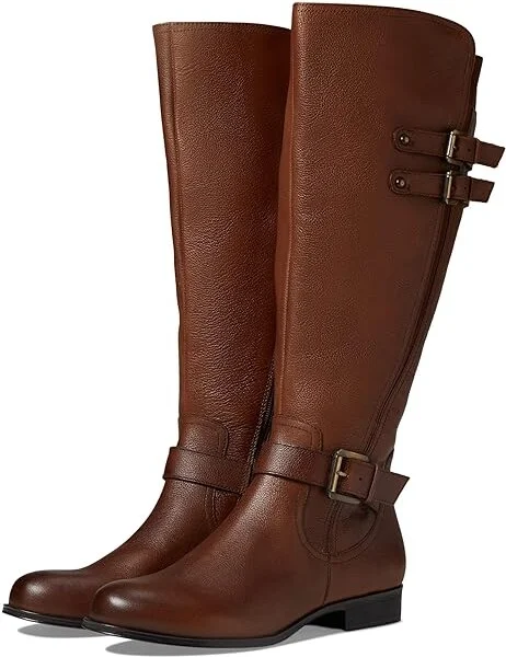 Naturalizer Jessie Wide Calf Women's Boots Cinnamon Wide Calf : 7 M (B), Leather