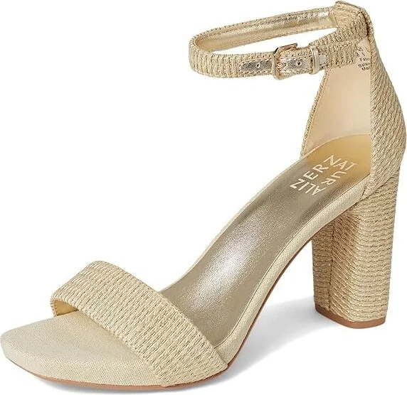 Naturalizer Joy Women's Shoes Natural Gold Woven Fabric : 12 M (B), Leather - Image 5