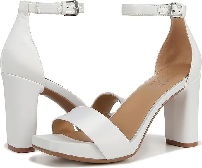 Naturalizer Joy Women's Shoes Pearl White Satin : 9.5 W (C)