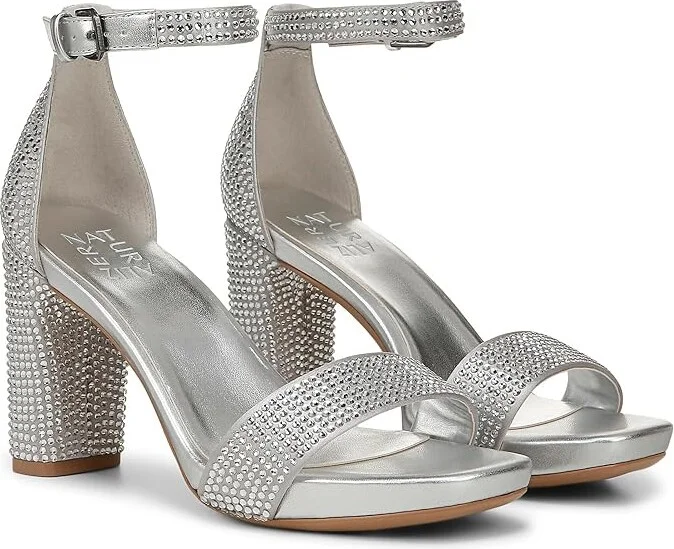 Naturalizer Joy Women's Shoes Silver Satin : 11 W (C)