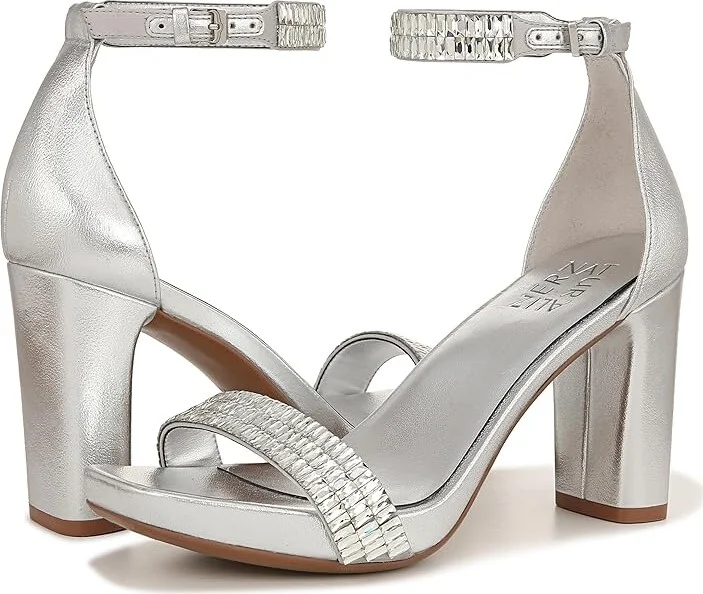 Naturalizer Joy Women's Shoes Silver Satin Synthetic : 9.5 M (B)