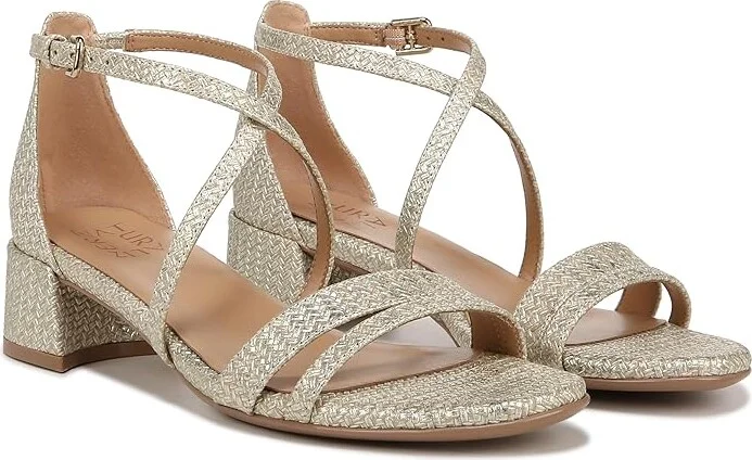 Naturalizer June Ankle Straps Women's Sandals Cremosa Taupe Leather : 6 M (B)