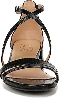 Naturalizer June Strappy Low Block Heel Dress Sandal Women's Sandals Black Leather : 6.5 M (B) - Image 5