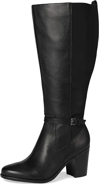 Naturalizer Kalina-Stretch Extra Wide Calf Boots Women's Boots Black Leather and Fabric : 8 W (C), Leather/Textile - Image 5