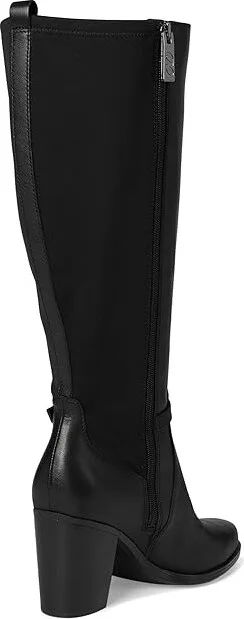 Naturalizer Kalina-Stretch Wide Calf Boots Women's Boots Black Leather and Fabric : 12 M (B) - Image 4
