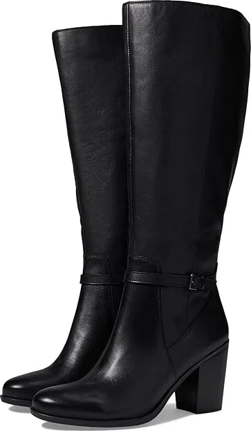 Naturalizer Kalina Wide Shaft Women's Shoes Black Leather : 11 WW (E)