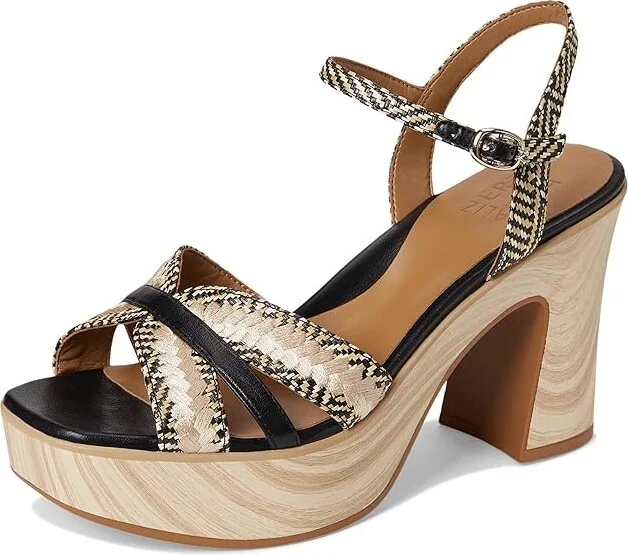 Naturalizer Katalina Women's Wedge Shoes Black/Tan Weave Fabric : 6.5 M (B), Synthetic - Image 5