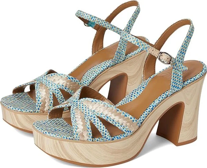 Naturalizer Katalina Women's Wedge Shoes Blue Weave Fabric : 12 M (B), Synthetic