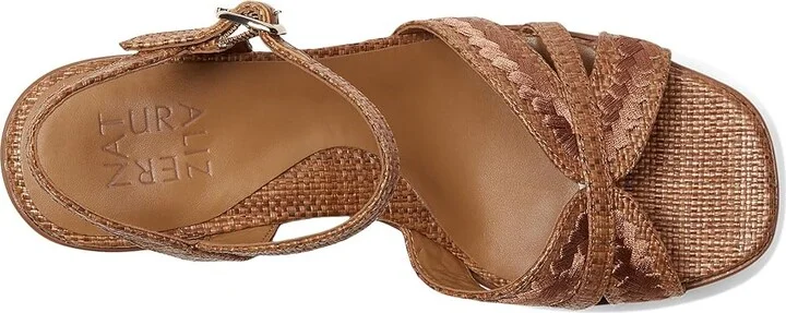 Naturalizer Katalina Women's Wedge Shoes Brown Raffia Fabric : 10 M (B), Synthetic - Image 2