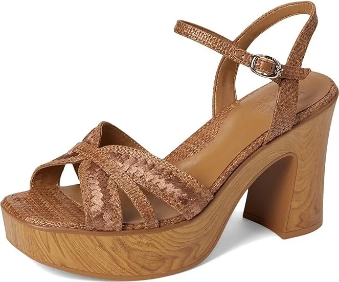Naturalizer Katalina Women's Wedge Shoes Brown Raffia Fabric : 10 M (B), Synthetic - Image 5
